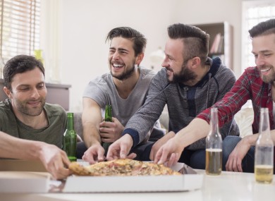 Tips for House Sharing - Men eating pizza